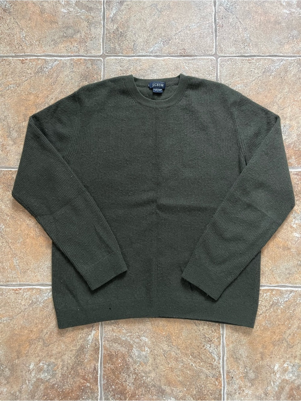 J. Crew Men’s Ribbed Cashmere Crewneck Sweater